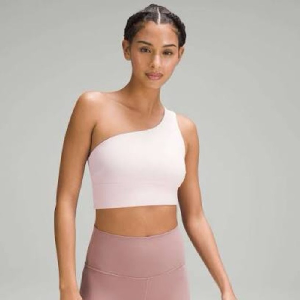 Lululemon Align Asymmetrical Bra Light Support C/D Cup Flush Pink Size 10